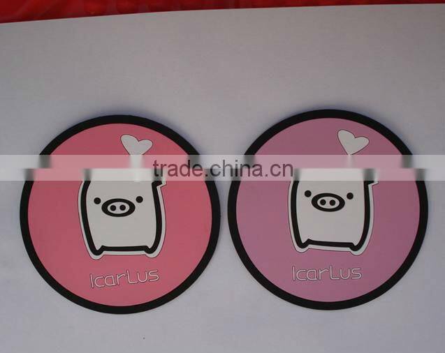 cartoon logo 3D PVC silicone coaster placemats for sale, design silicon coaster
