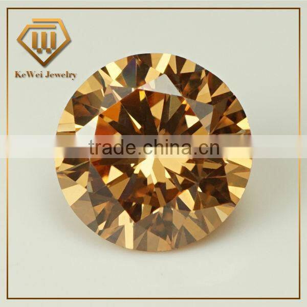 Cheap gems Apple Green Round Shape CZ Gemstone