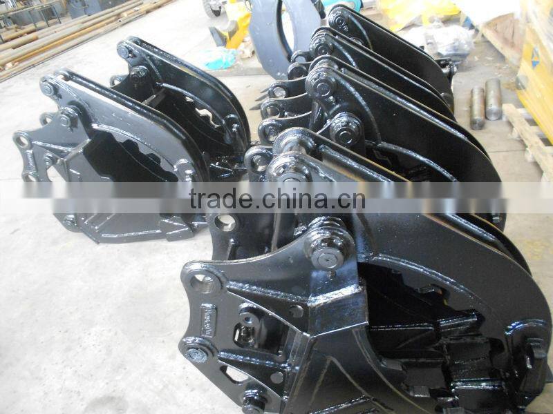 Hydraulic fixed bucket grapple for 15 tons excavator