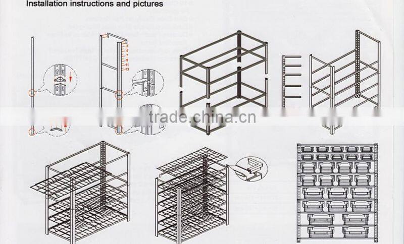 Industrial professional storage light duty steel racks