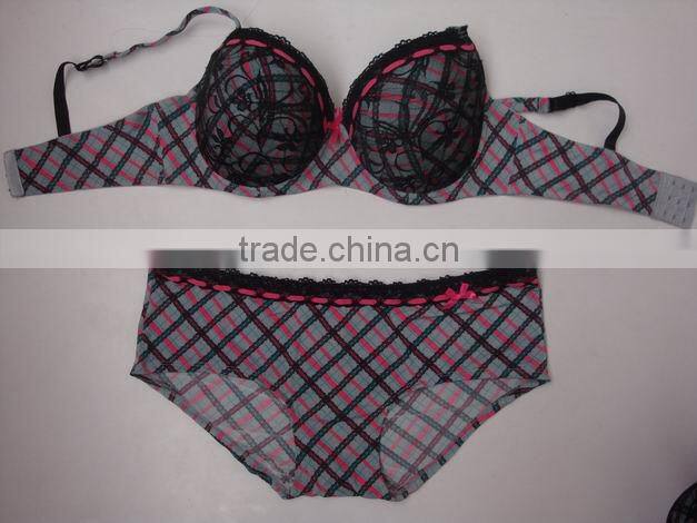 Fashion Plus Size Bras Set,sexy lace women bra panty set