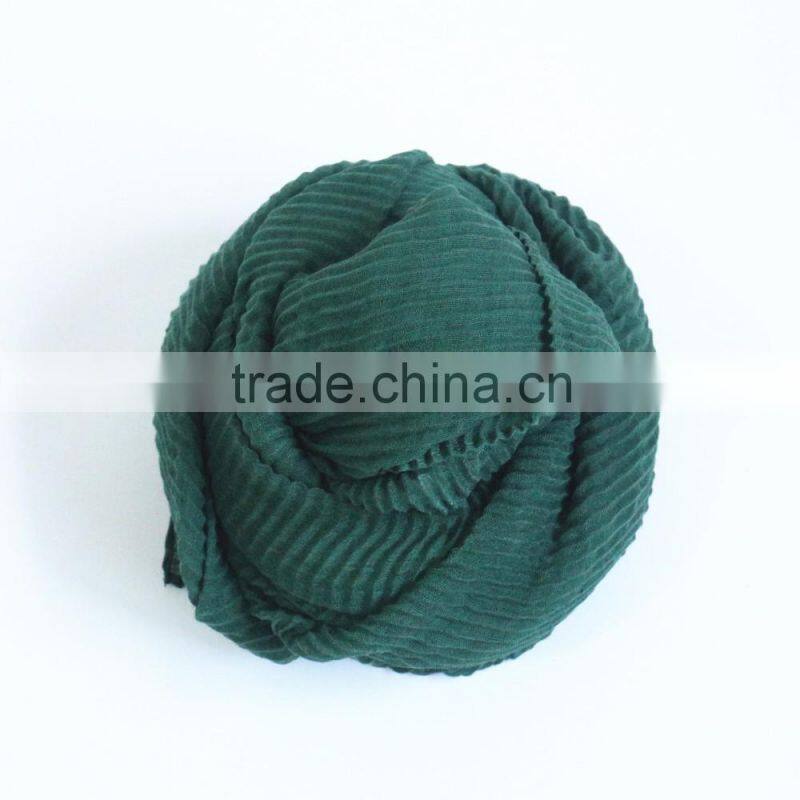 90CMX180CM Plain Cotton Voile Crinkled Ladies Head Scarves Wholesale