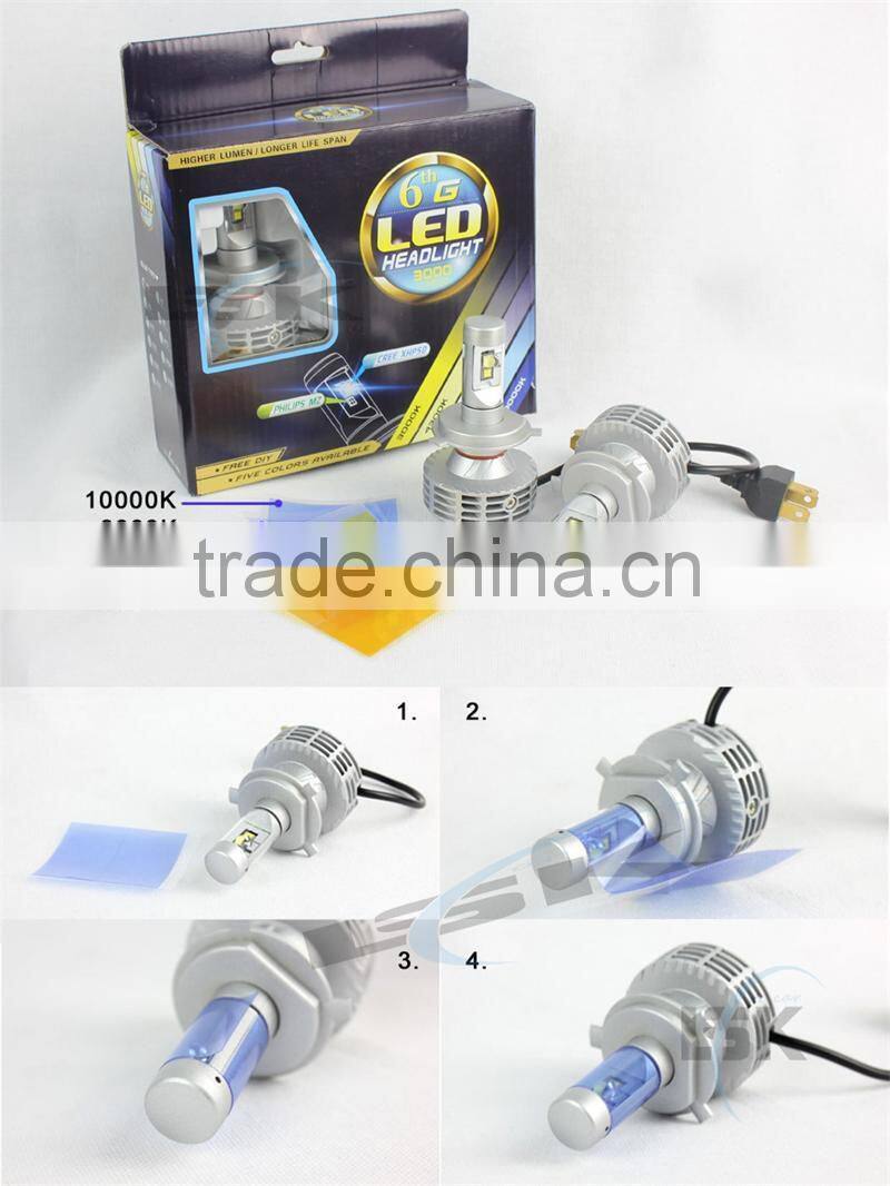 Lanseko g6 car kit 25w hot-selling h11 car led headlight with All in one design