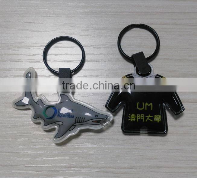 Environmental Custom Promotional gift Car Shape LED Squeeze Key lights soft pvc keychain