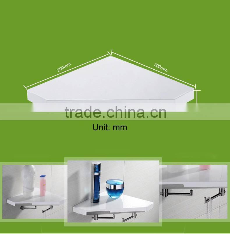 Fashionable bathroom accessories corner shelf with hook