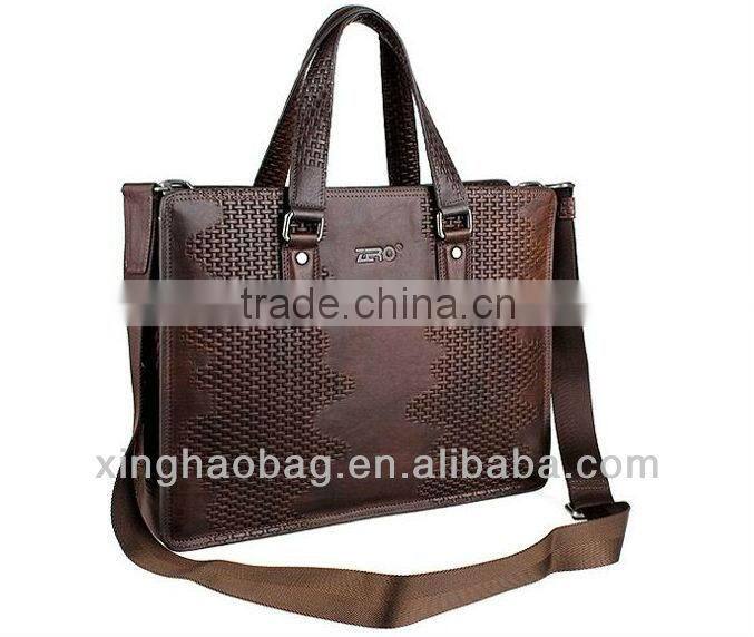 2014 Men Large Leather Briefcase brand leather briefcase