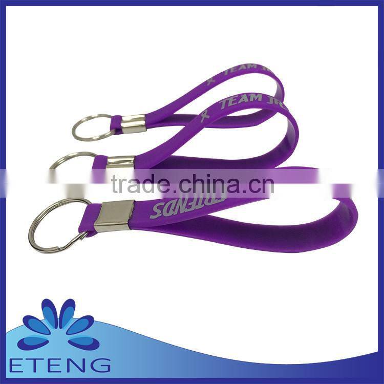 High quality custom printed silicone key chain for sale
