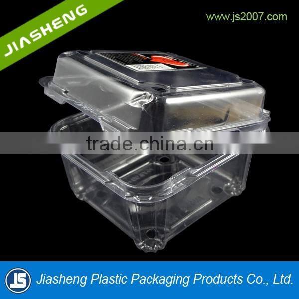Dongguan PET Clear plastic clamshell food containers/fruit container