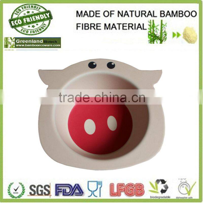 Bamboo fibre biodegradable kids bowl Multi-Color cartoon bowl