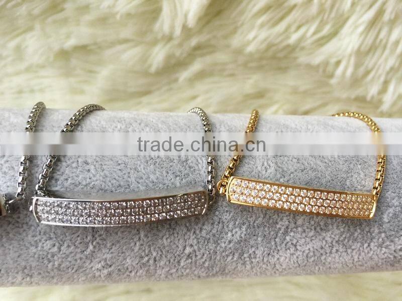 Latest Fashion Ladies Bracelet Beautiful Monica High End AAA Zircone Stone setting Bracelet Manufacture
