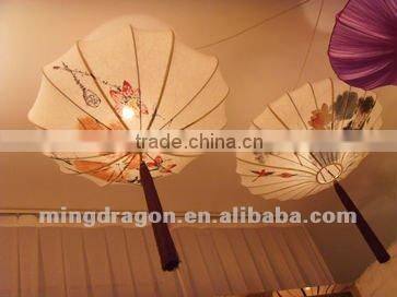 Chinese antique furniture wash painting painting of flowers and birds in traditional Chinese style paper pendant lantern lamp