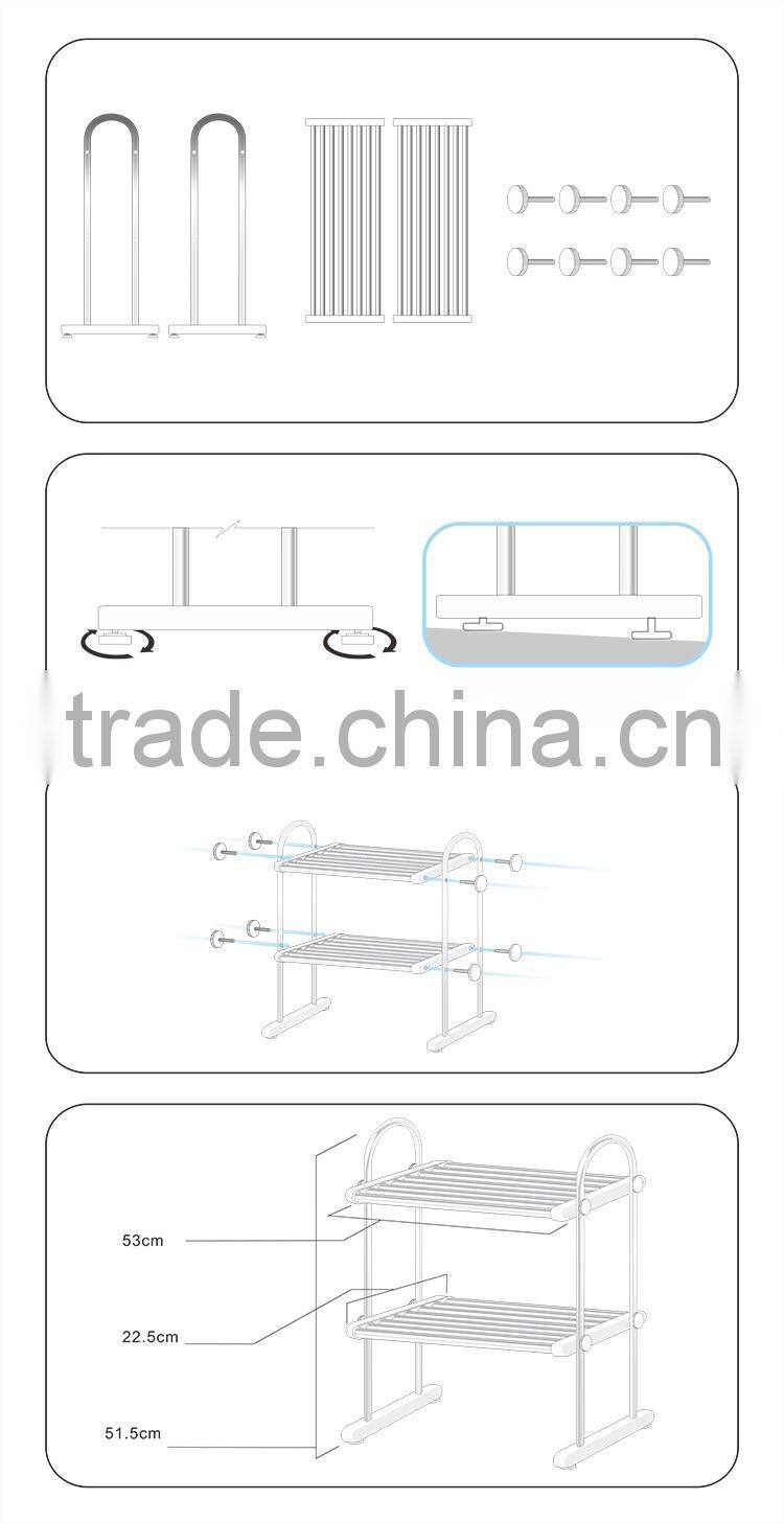 S/S+ABS 43.5*23.8*54.5 Kitchen supplies storage rack /sink dish rack/drying rack