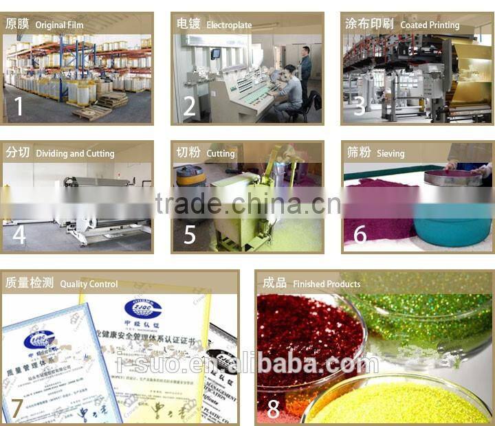 wholesale color hot selling PET glitter for plastic
