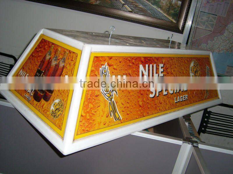 Vacuum thermoforming acrylic taxi top advertising display