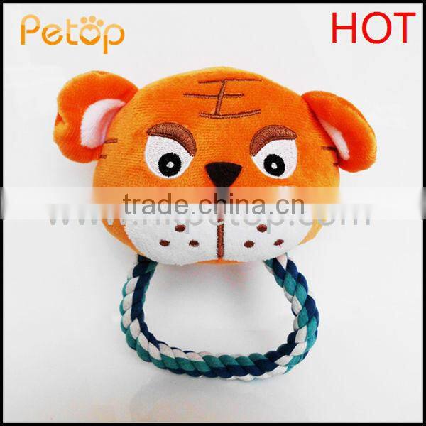 Animal Head Plush Dog Rope Toy
