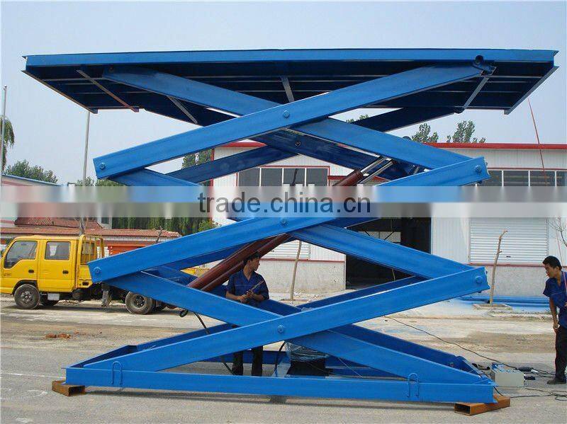2000kg cheap sale stationary scissor lift home elevator/double scissor car lift
