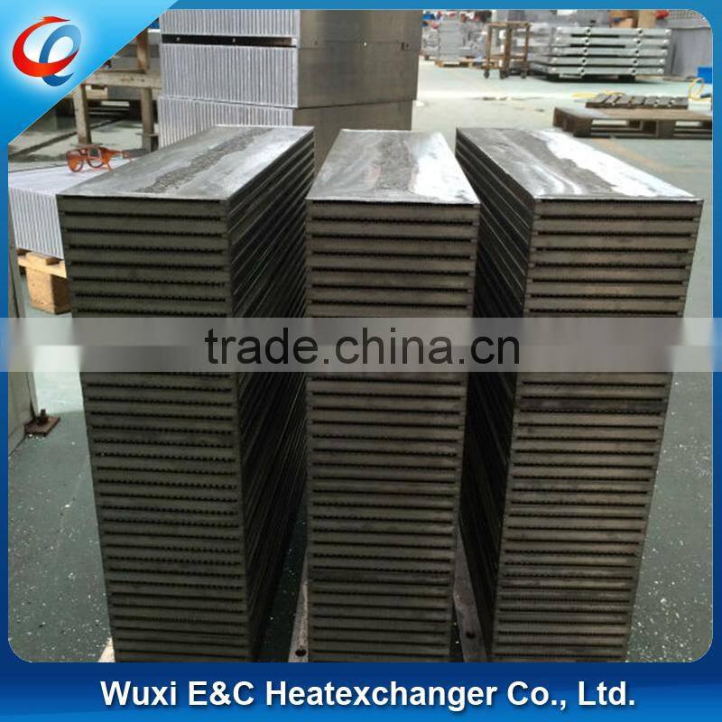 aluminum plate and bar fule oil cooler with block valve core