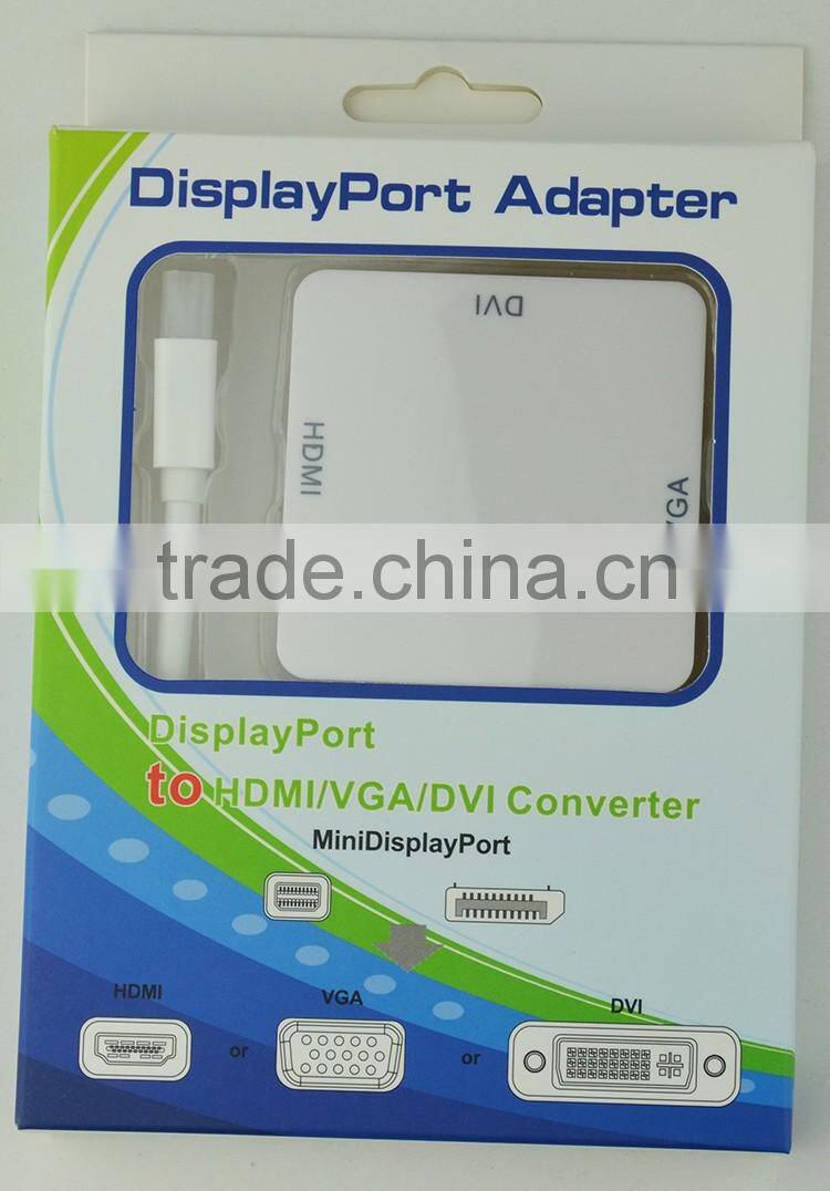 Custom mini dp to dvi vga converter for projector