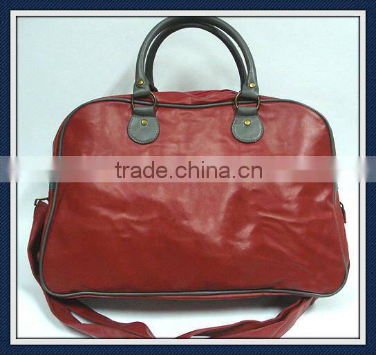 Leather weekend bag travel bag