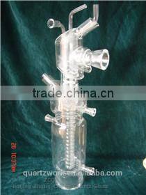 Quartz parts tube with branch and cork