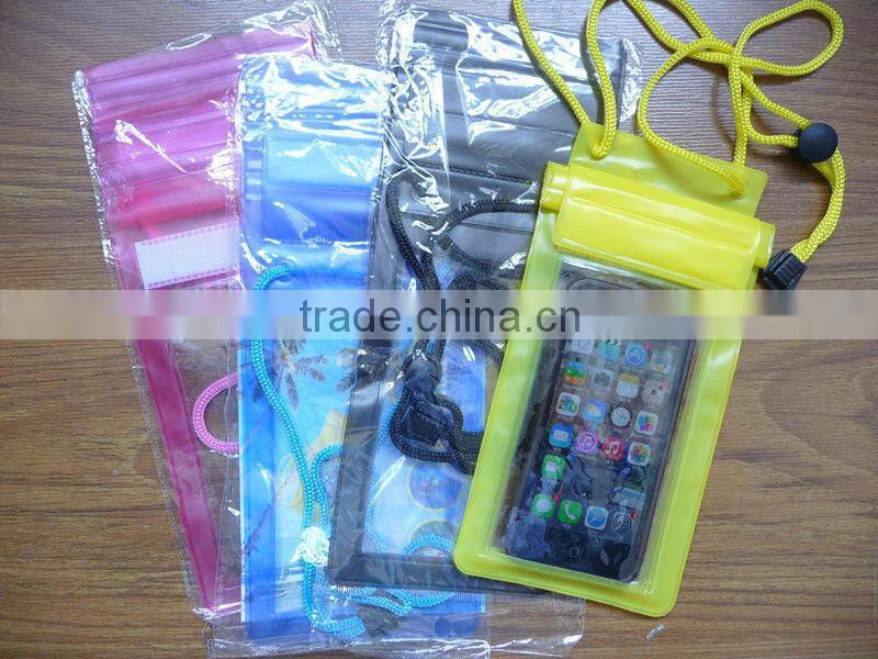PVC cheap mobile phone waterproof bag for promotion