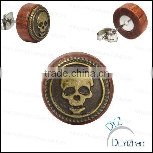 latest fashion cheap wood stud earrings