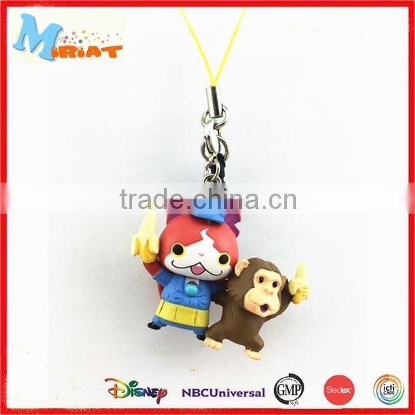High quality Japan mascot pvc animal shape phone strap