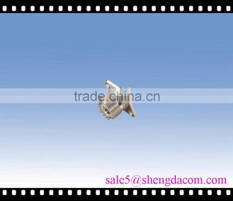 UHF FEMALE /SO239 bulkhead crimp straight RF adapter connector