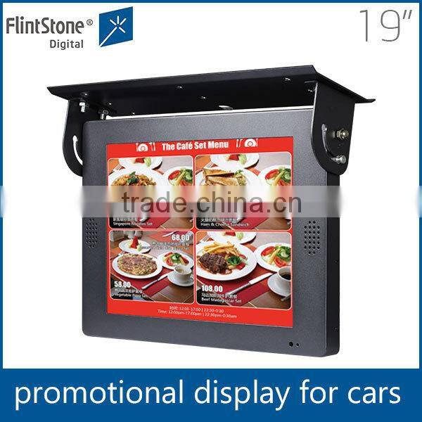 15, 19 inch 12-24V industrial VGA BNC RCA input wall mounted bus lcd monitor