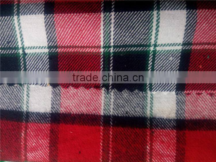 High quality yarn dyed custom printed cotton twill flannel
