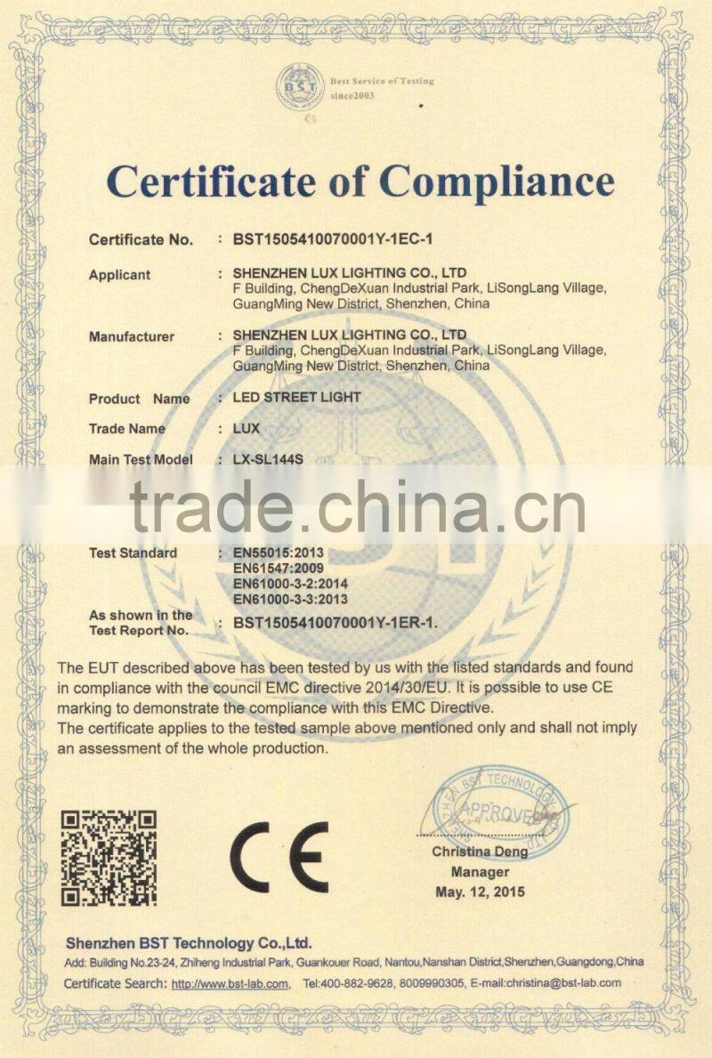 Aluminum outdoor elegant series waterproof 277v street light led 400w 250W