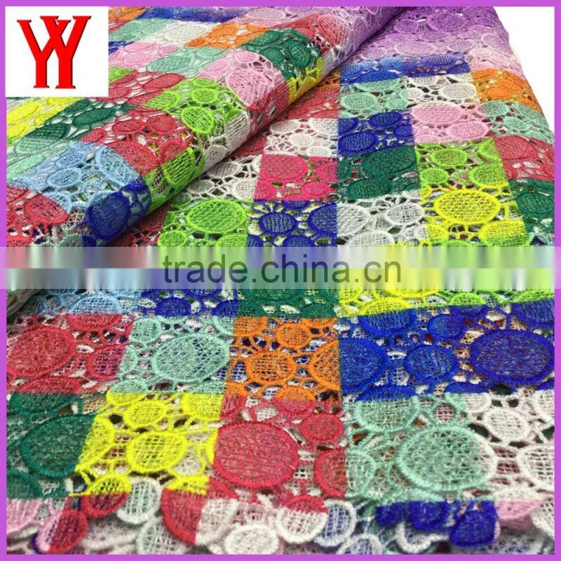 Nigerian lace fabric african cord lace samples cotton embroidered lace collar