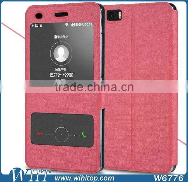 New Arrival Leather Flip Stand Case for Huawei P8 Lite, for Huawei P8 Mini Windows Leather Smart Case