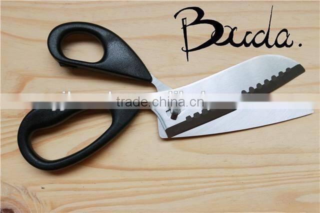 2016 Soft handle multifunction stainless steel pizza scissors BD-S1637