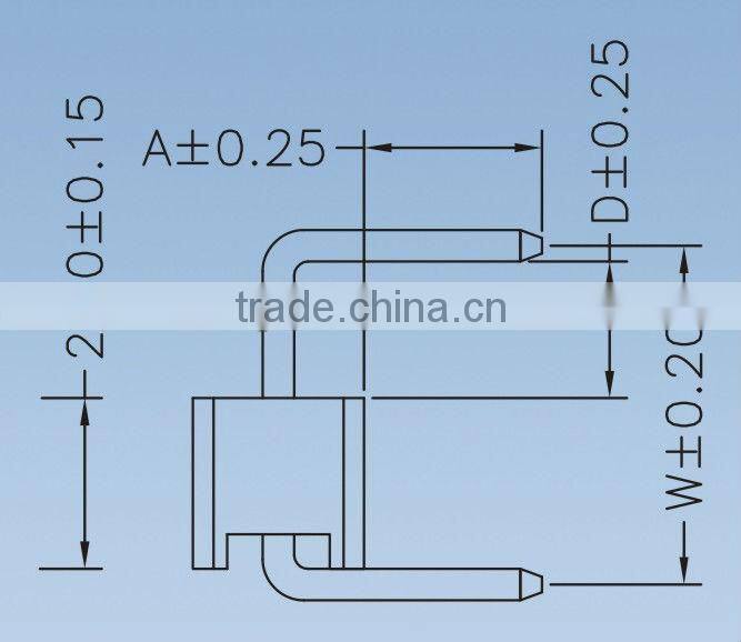 1.27mm Single Row U Type Pin Header H=2.5