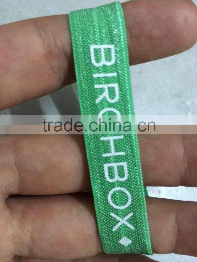 Simple customized logo elastic hair ties wholesale