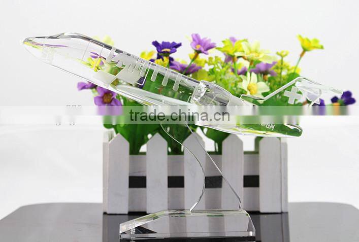 Fantastic K9 AAA Crystal airplane model for decoration office home or souvenire gift