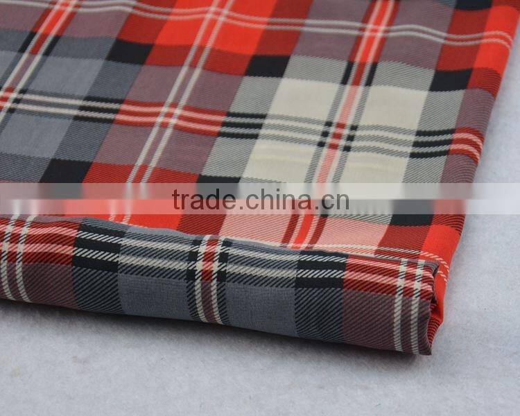 Jiufan Textile Printed Checks Chiffon 100% Polyester Woven Fabric For Skirt