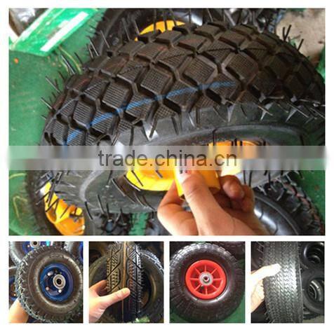 China factory of metal rim small natural rubber pneumatic wheelbarrow wheel