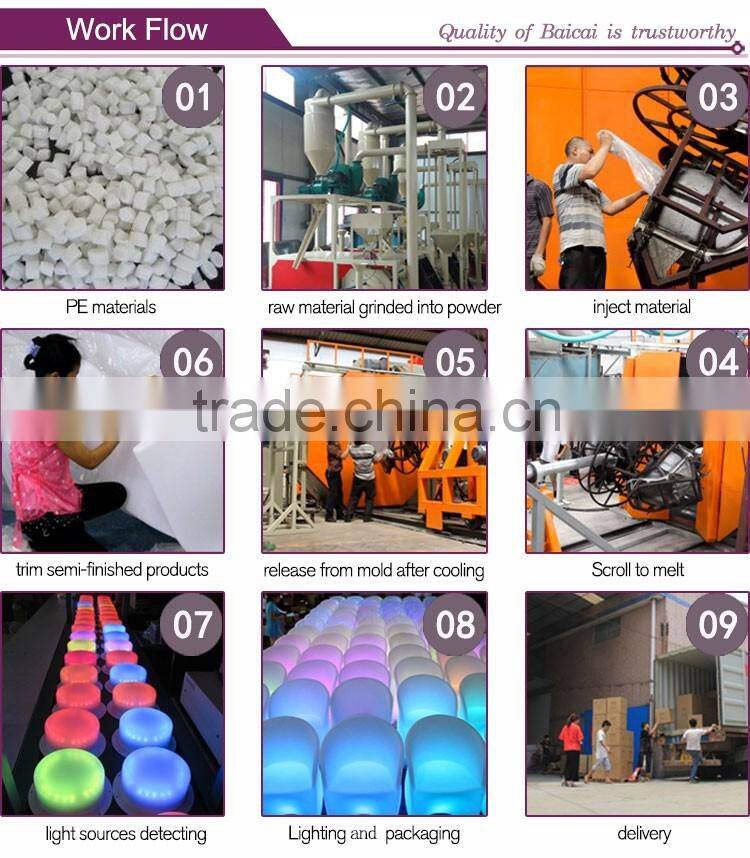 PE material illuminated led planters /light up flower pot/plastic led flower pot