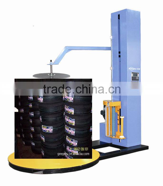tyre pallet stretch film packing wrapping machine