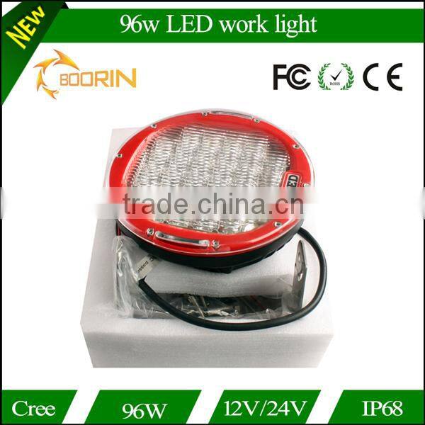Truck tailer car Jeep 4x4 auto parts LED headlight type lighting,96W led driving light round,super brightness 96W LED work light