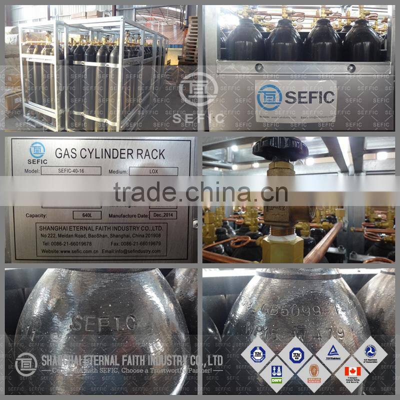 2015 DNV Oxygen Cylinder Rack loading 12/16pcs Gas Cylinder Racks