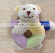 baby rattles/plush animal toy with rattles/soft rattles toys