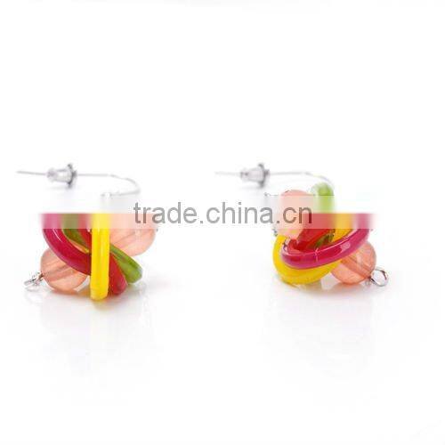 2015 Fashion costume jewelry natural amethyst druzy earrings