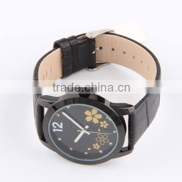 Chain black leather strap watches and watch accessories