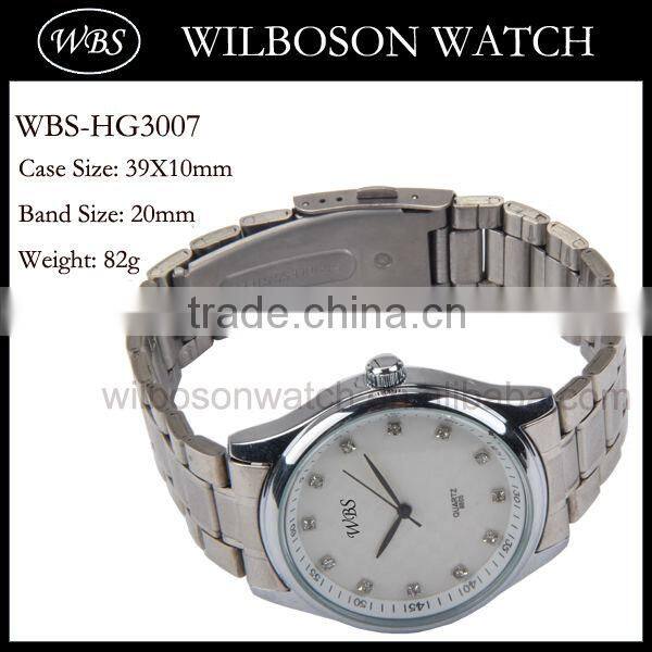 Japan movt quartz watch stainless steel back