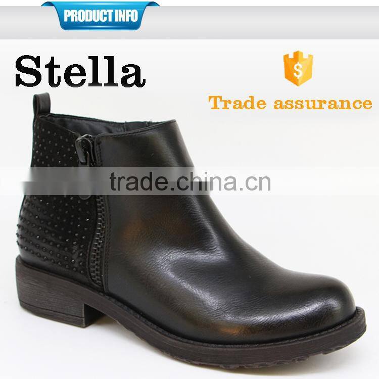 young lady fashion ankle boots women leather boots