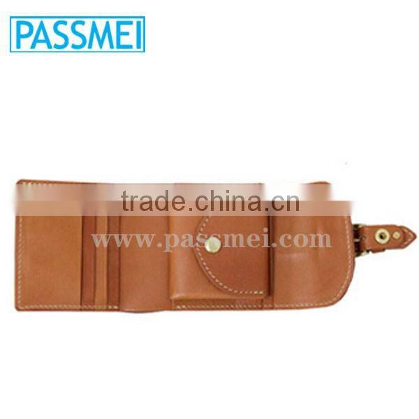 Real cow leather wholesale desiner wallet purse with coin case