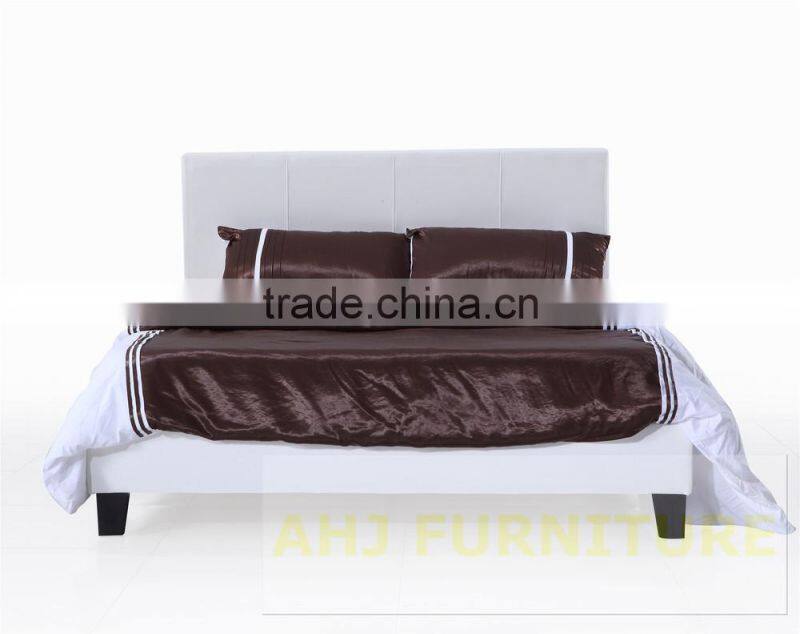 canopy bed frame, red leather bed frame, leather bed frame